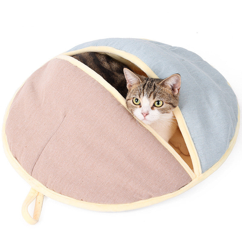 Round Fan Cotton And Linen Wool Warm Nest