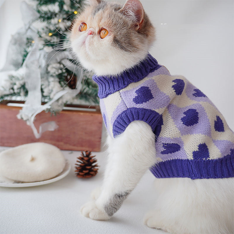 Love Sweater Cat Clothes