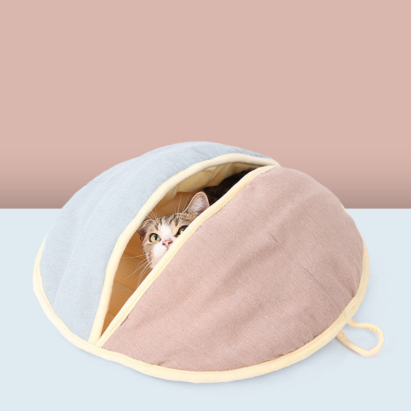 Round Fan Cotton And Linen Wool Warm Nest