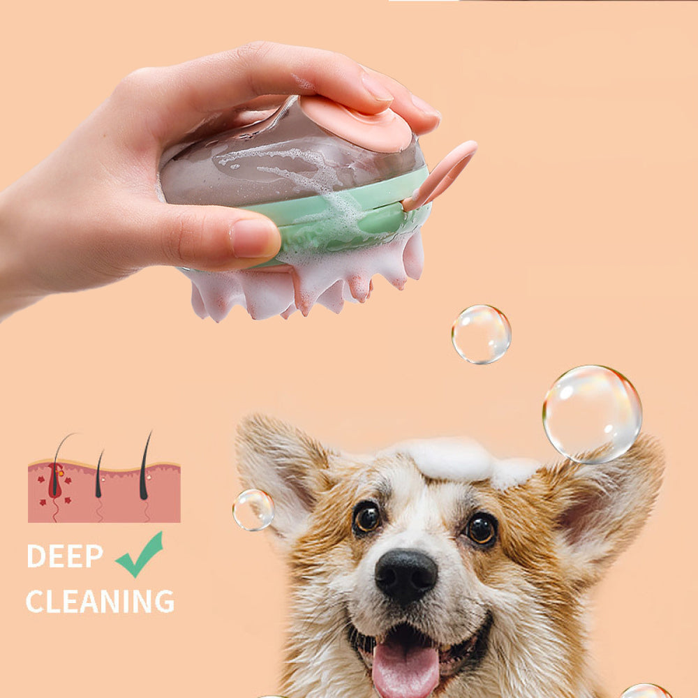 Pet Cleaning Bathing Massage Shampoo Soap Brush